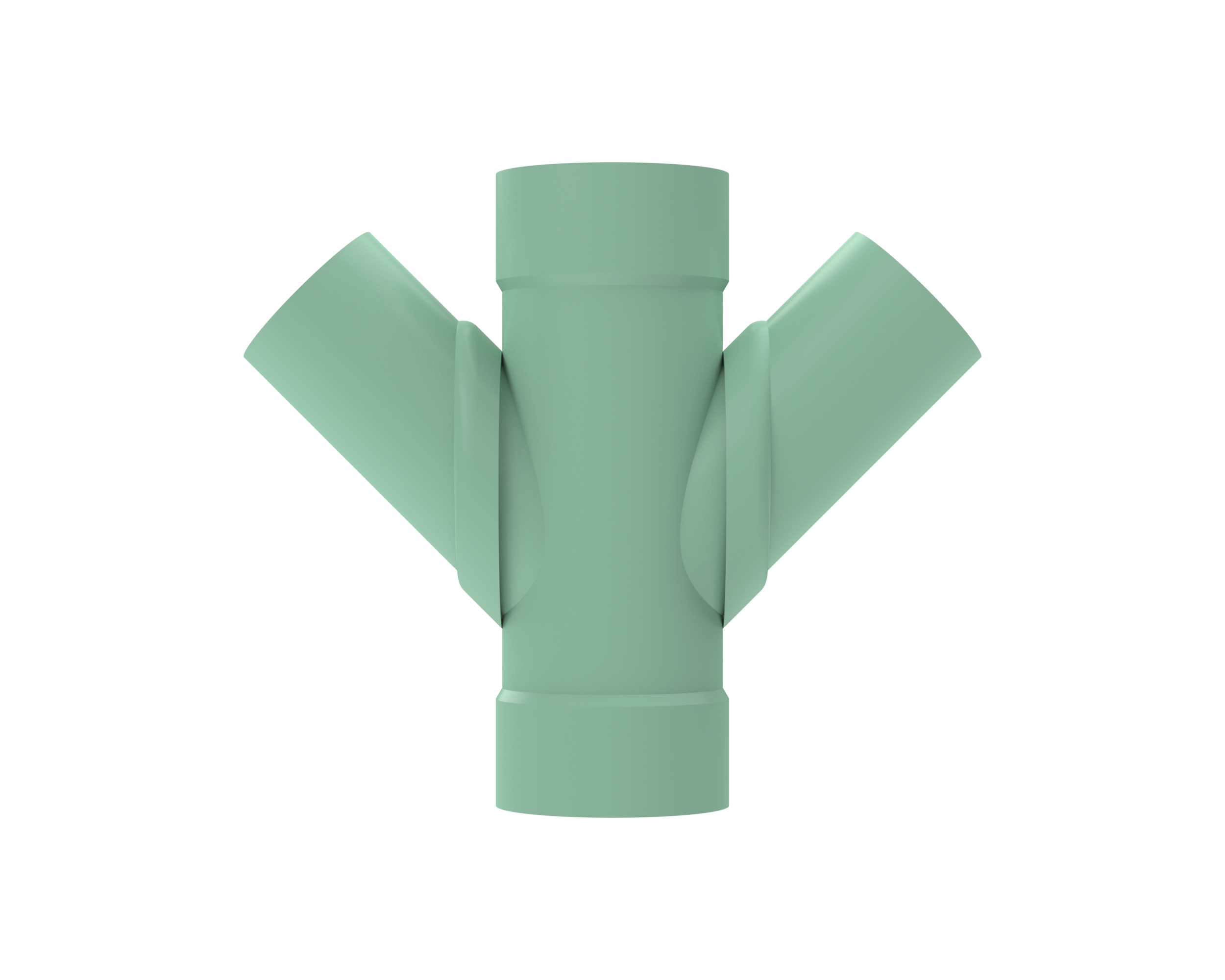 Solvent Weld SDR35 Sewer Fittings 45° Double Wye on white background