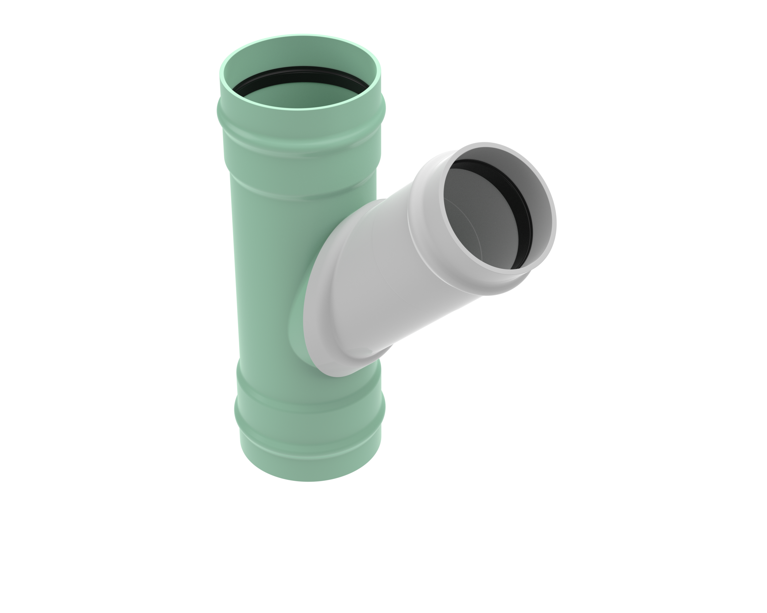 Trench Tough Plus Gasketed SDR26 Heavy Wall Sewer Fittings 45° Wye (GxGxSch40 Gasketed Branch)