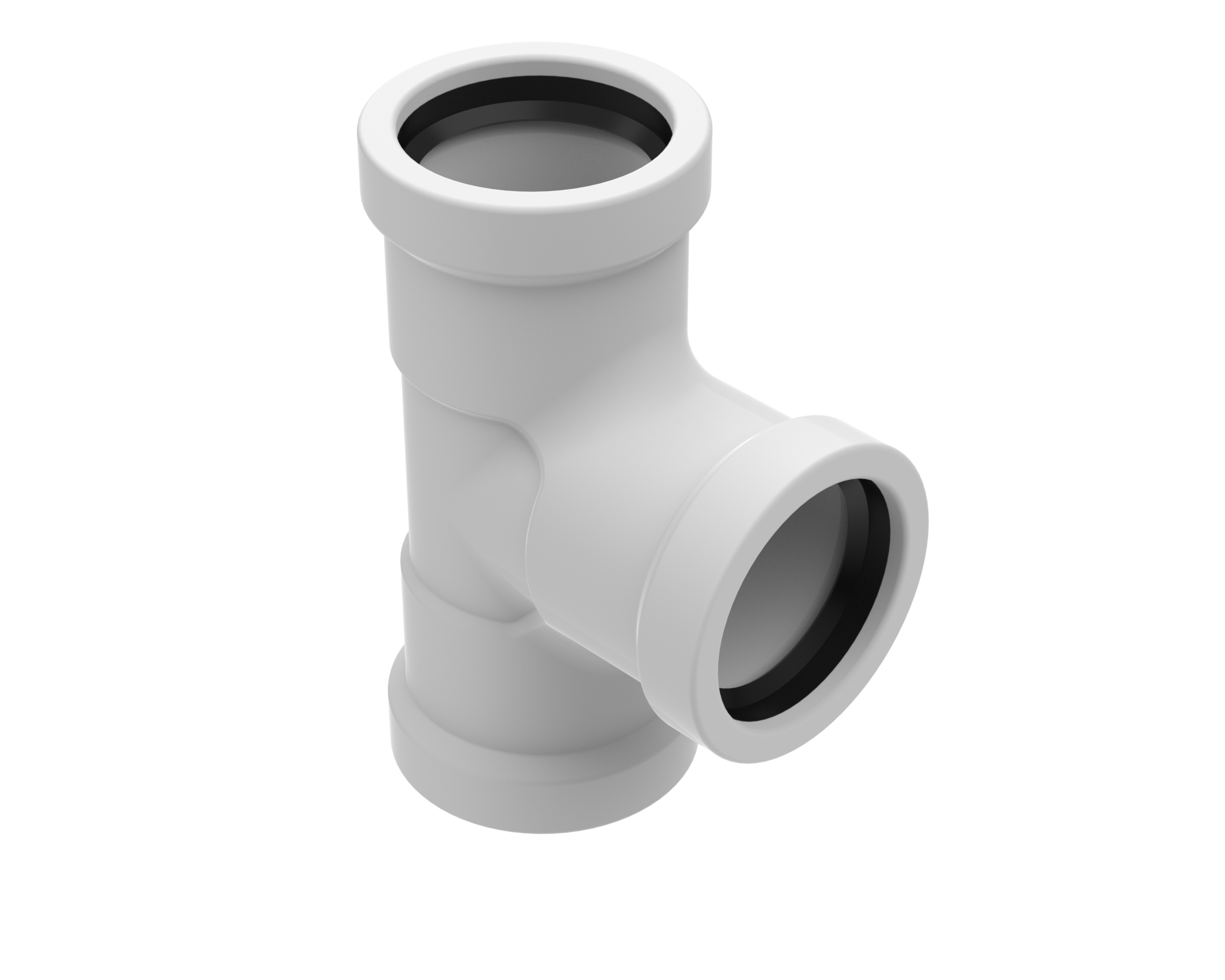 DR18 CIOD Non Pressure Sewer Fittings Tee (BxBxB) on white background