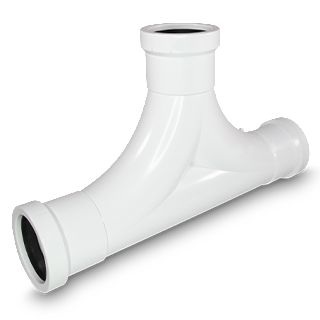 DR18 CIOD Non Pressure Sewer Fittings 2 Way Cleanout (GxGxG) on white background