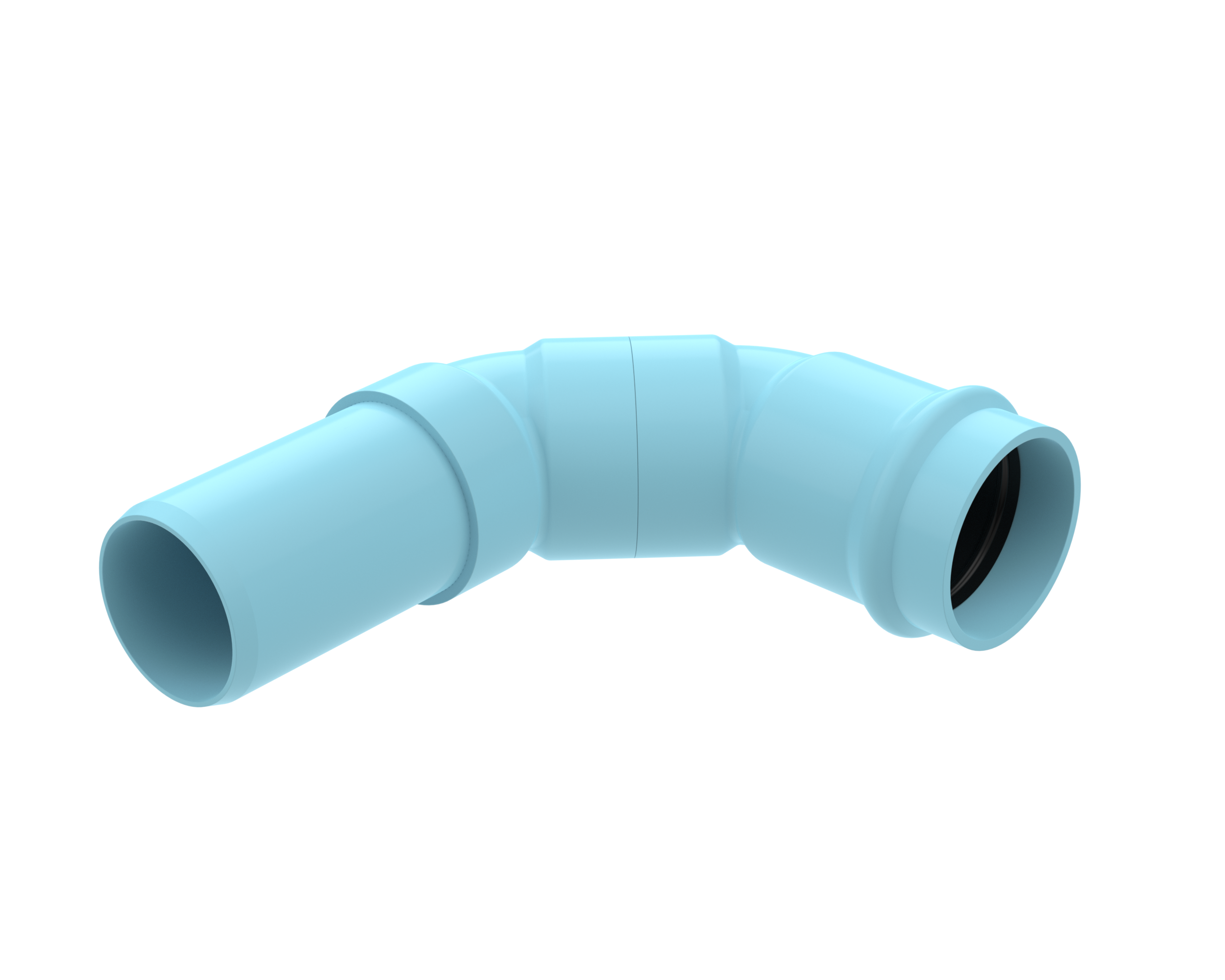 DR18 CIOD Non Pressure Sewer Fittings 90° Elbow (BxSP) on white background