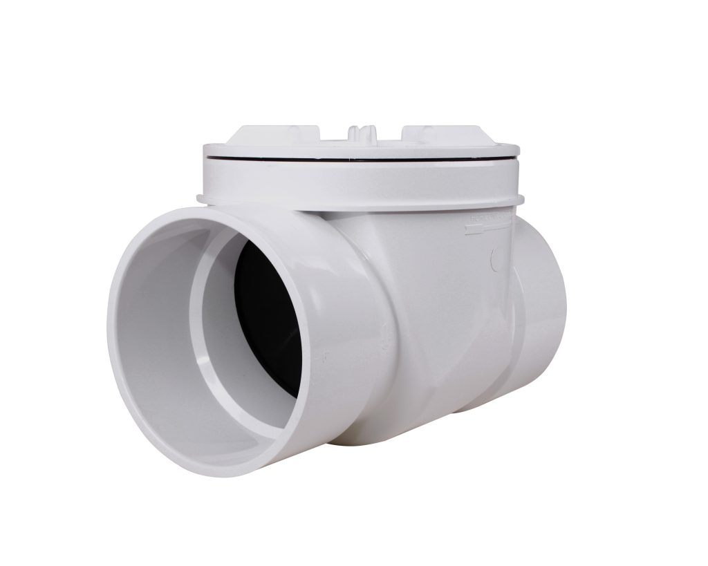 PVC/ABS Backwater Valves PVC DWV on a white background