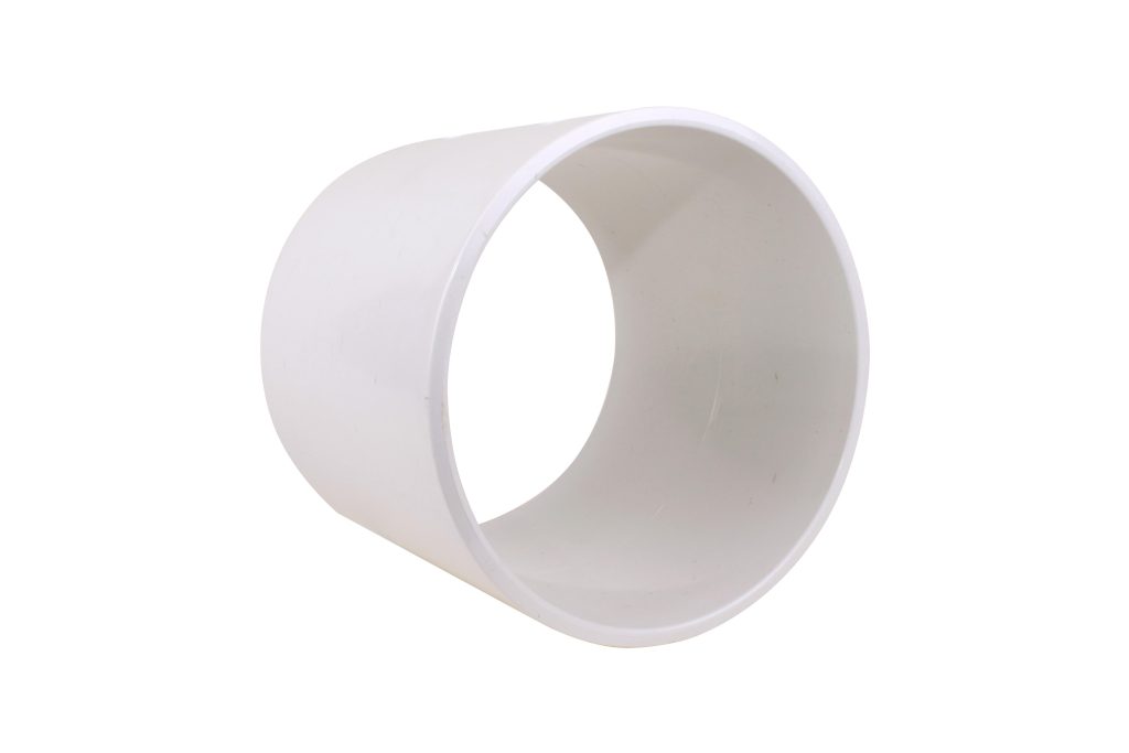 PVC DWV Fittings Repair Coupling on white background