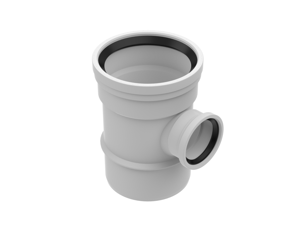 Trench Tough Plus Gasketed SDR26 Heavy Wall Sewer Fittings T-Y (SXGXG) on white background