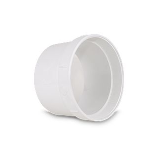 Solvent Weld SDR35 Sewer Fittings Cleanout Adapter (Spigot x FPT) on white background