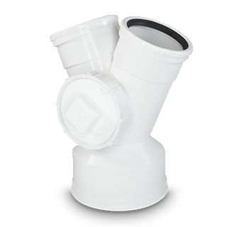 Trench Tough Plus Gasketed SDR35 Sewer Fittings Storm Boot Jack on white background