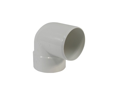 Solvent Weld SDR35 Sewer Fittings 90° Elbow (SxH) on white background
